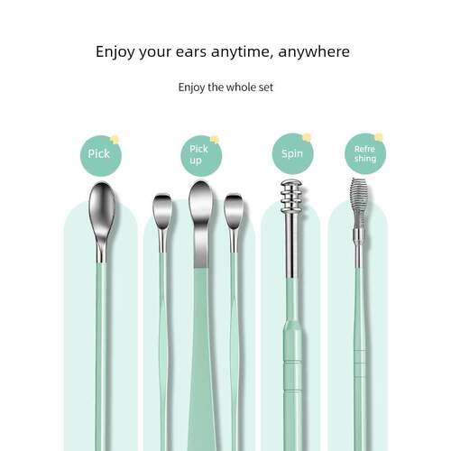 6PCS Ear Cleaner Wax Removal Tool Earpick Sticks Earwax Remo