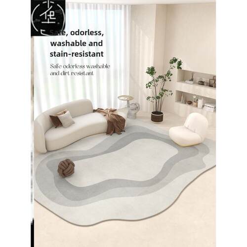 Living room rug shaped sofa bedroom floor mat carpet 地毯
