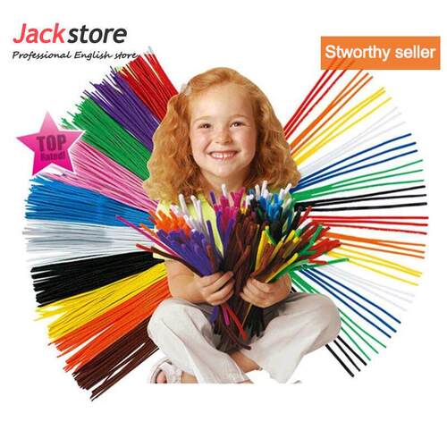 100pcs chenille stems diy materials pipe cleaner children