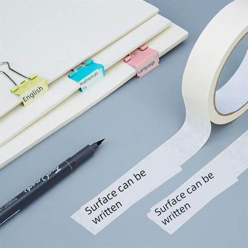 美纹美文纸胶带美术生专用白色纸质胶布masking White paper tape