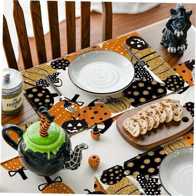 万圣节Halloween Linen meal mat Kitchen Decoration Table mat