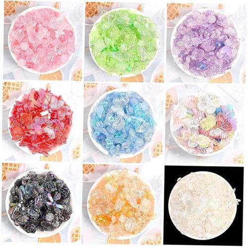 Mix Colorful Baroque Resin Charms Beads For Jewelry Making