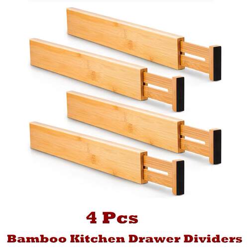 Bamboo Kitchen Drawer Dividers Organizers