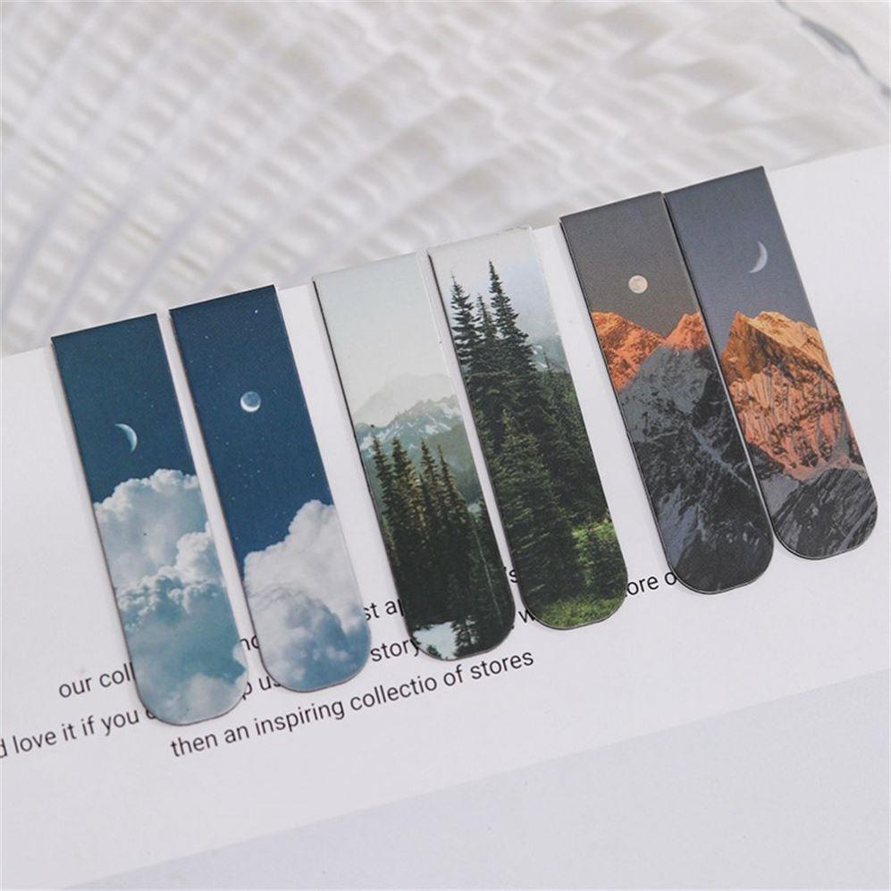 2 PCs Nature Scenery Magnet Bookmark Magnetic Reading Book M