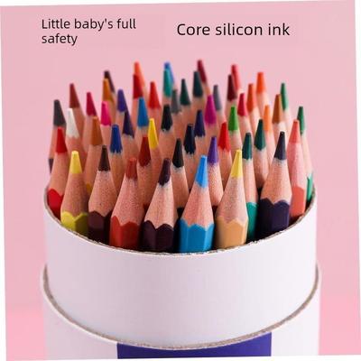 colour pencil painting students use 48 colour pencils with a