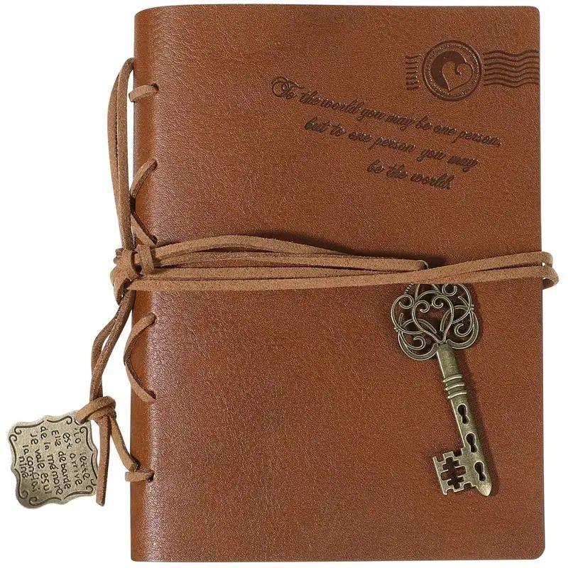 Journal Notebook Blank Travel Diary Vintage Writing Bound Pu