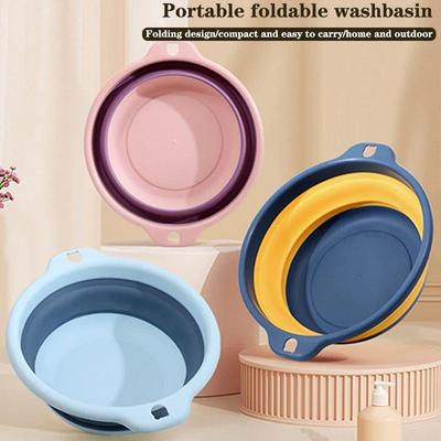 Portable Foldable Laundry Basin Plastic Travel Folding Wash