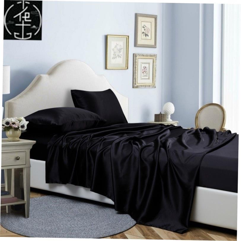 stain silk bedsheet sets fitted bed sheet set bedding cover