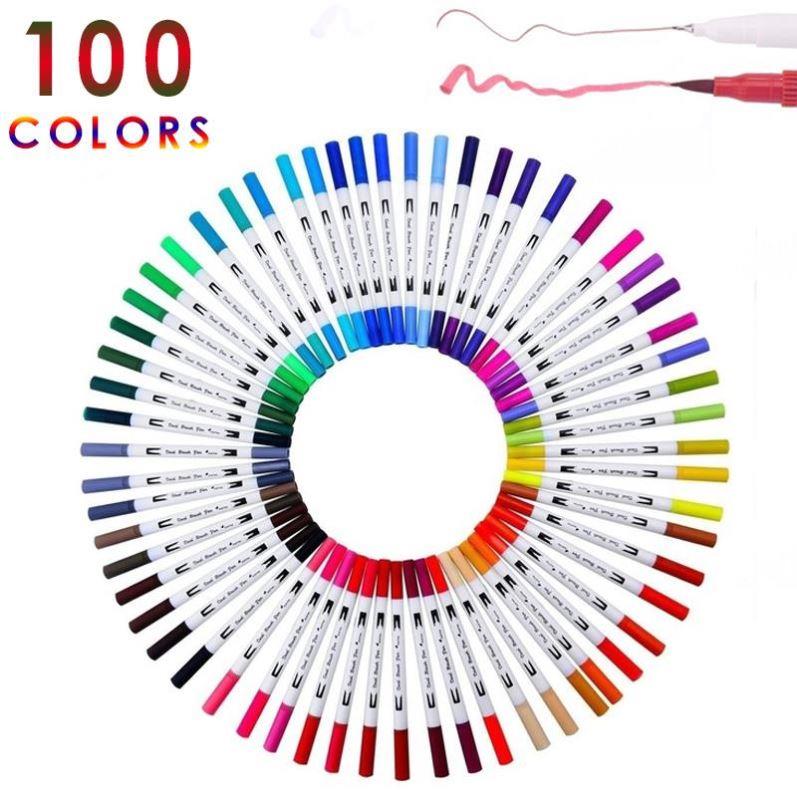 FineLiner Drawing Watercolor Marker Pens Dual Tip Brush pen