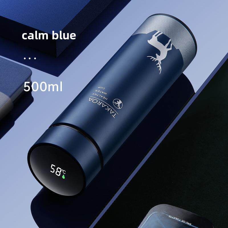 500ml真空杯温度显示热水瓶茶杯