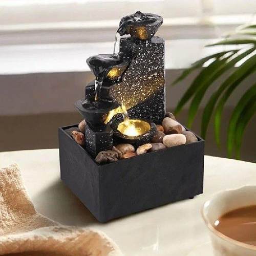 Tabletop Waterfall Decor Water Fountain Desktop Ornaments