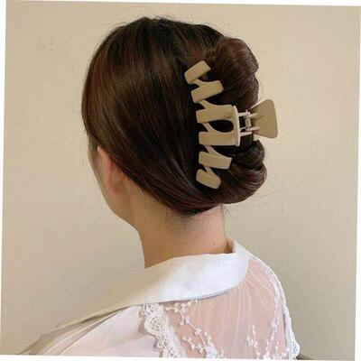 发夹Hot Sale Solid Color Claw Clip Large Barrette Crab Hair1