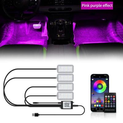 LED Car Interior Ambient Foot Strip Light Kit Accessories Ba