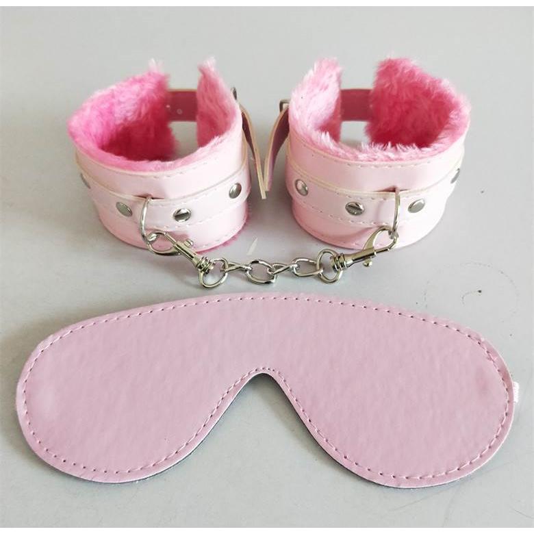 Sex toy binding bondage plush eye mask handcuff set 情趣用品