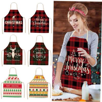 Linen Merry Christmas Apron Christmas Decorations for Home
