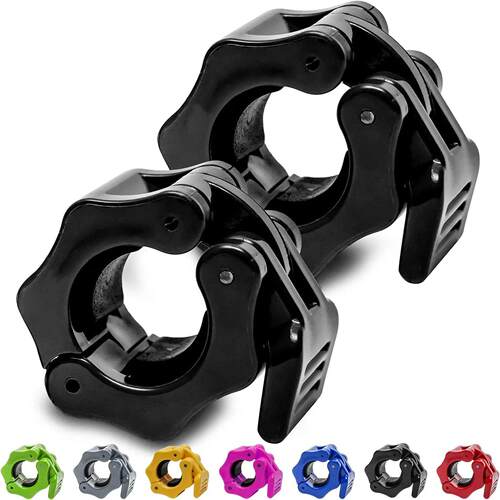 Pair Of Locking 25/50mm Diameter Standard Bar Dumbbell Barbe