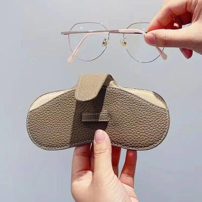 Soft Leather Glasses Bag Case Solid Sun Glasses Pouch Simple