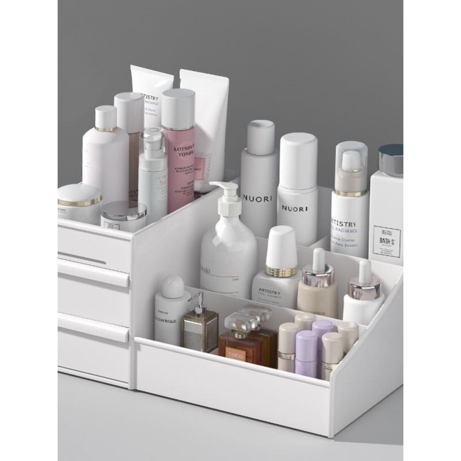 Drawer style cosmetic storage box桌面梳妆台口红护肤品置物架