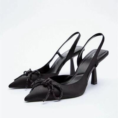 蝴蝶结女鞋高跟凉鞋bowknot shoes women high-heeled sandals