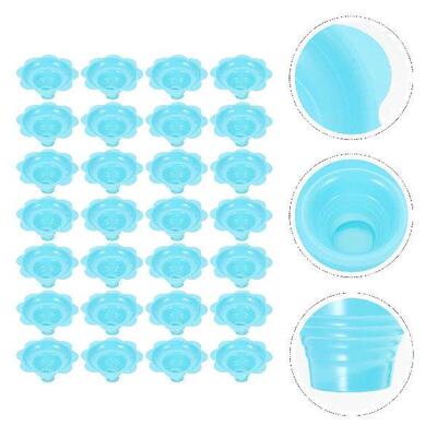 50 Pcs Snow Cone Candy Containers Dessert Holder Plastic