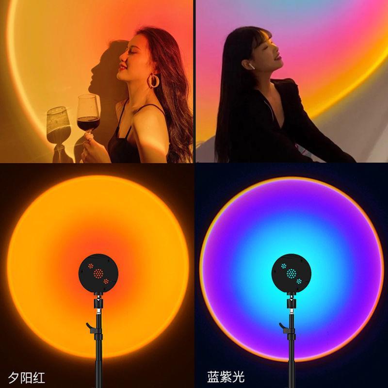 Sunset Lamp Rainbow Projector Night Light Led Desk Lamp Deco