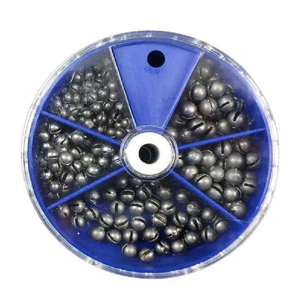 Fishing Split Lead Shot Sinker Weight Kit Dispenser Tackle
