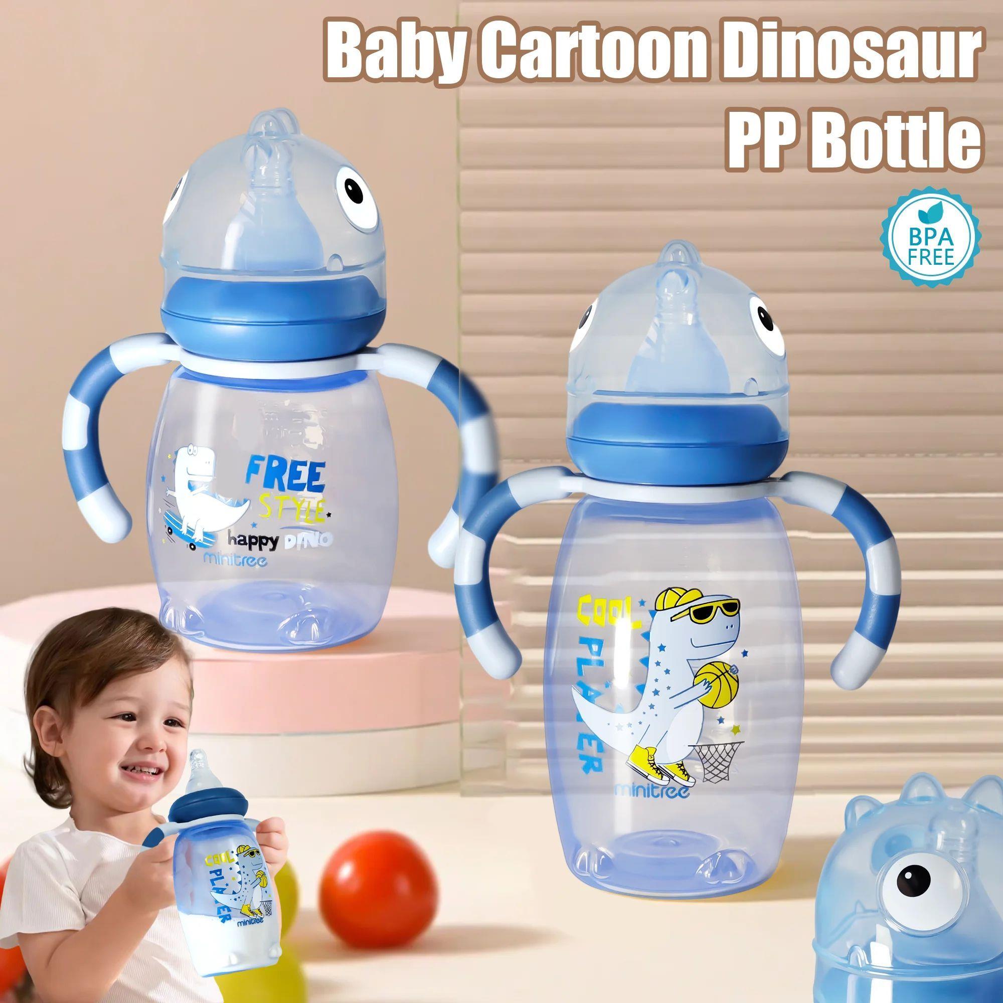150ml/270ml baby cartoon bottle, 0-3 years old newborn feedi
