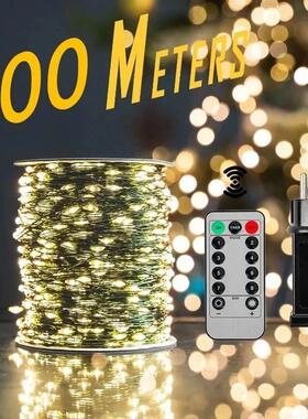 1PCS 500/1000LED Fairy String Lights Christmas Garland Outdo