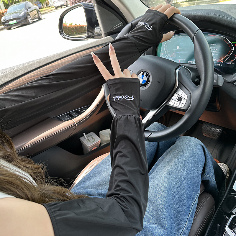 Sunscreen Ice sleeve female summer Thin money easy Butler's meat ultraviolet-proof outdoors Riding drive a car Ice silk Sunscreen Arm cuff