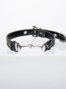 蛇皮纹镭射朋克皮质choker项圈