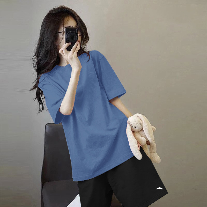 安踏运动套装女款夏季宽松休闲短袖短裤棉质透气大码百搭中考t恤,运动服/休闲服装,运动套装,淘宝优惠券,粉丝福利购,淘宝优惠卷