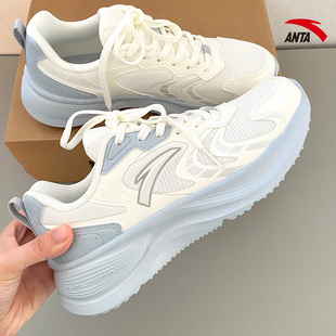 安踏飞驰跑步鞋女鞋旗舰轻质网面透气软底减震女款体测运动休闲鞋