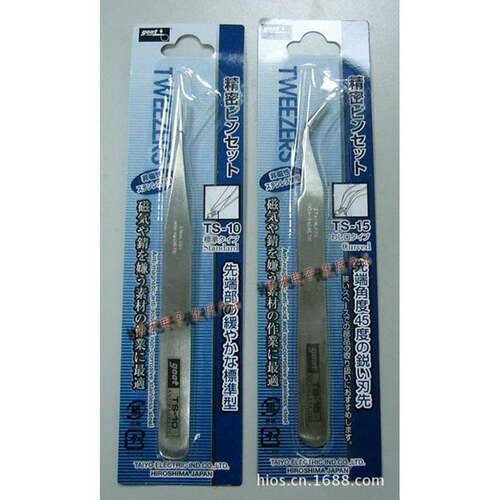 供应GOOT TS-15鹰咀弯头镊子TS-10标准型镊子stainless tweezers
