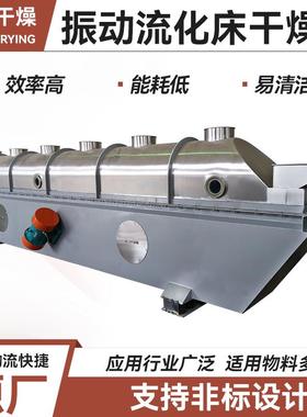 面包糠振动流化床干燥机 矿渣制盐烘干机 化工钛白粉流化床干燥机