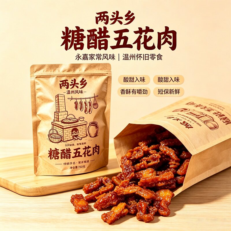 两头乡温州糖醋五花肉零食