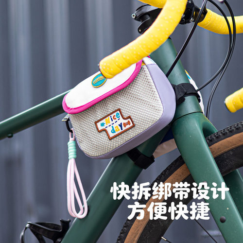 自行车前横梁可爱车把挂包收纳
