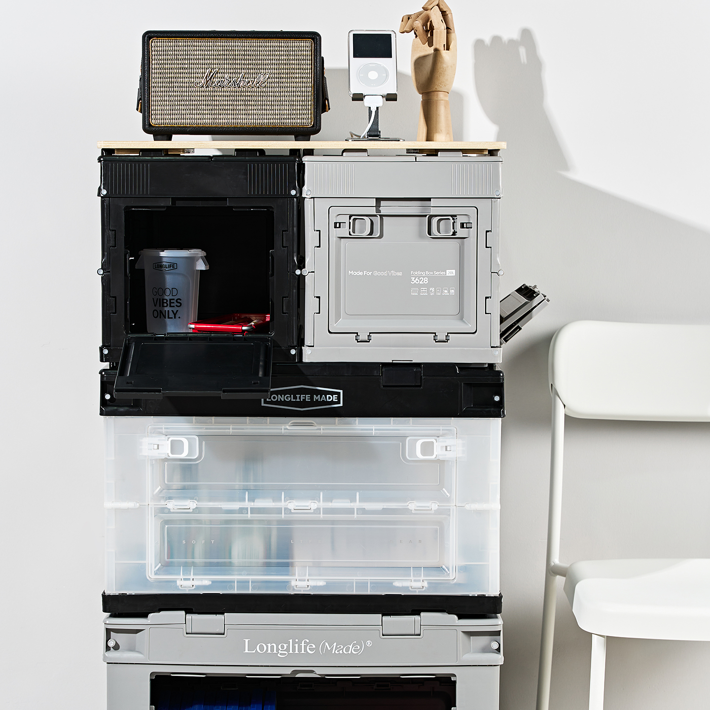 双开门可折叠50L户外露营箱子