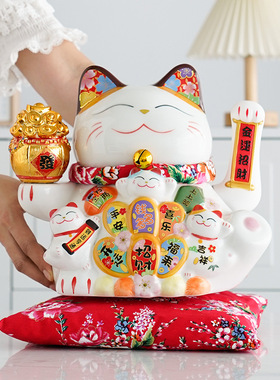 摇手摆件开业店铺收银台前台家居客厅乔迁新居礼品发财猫