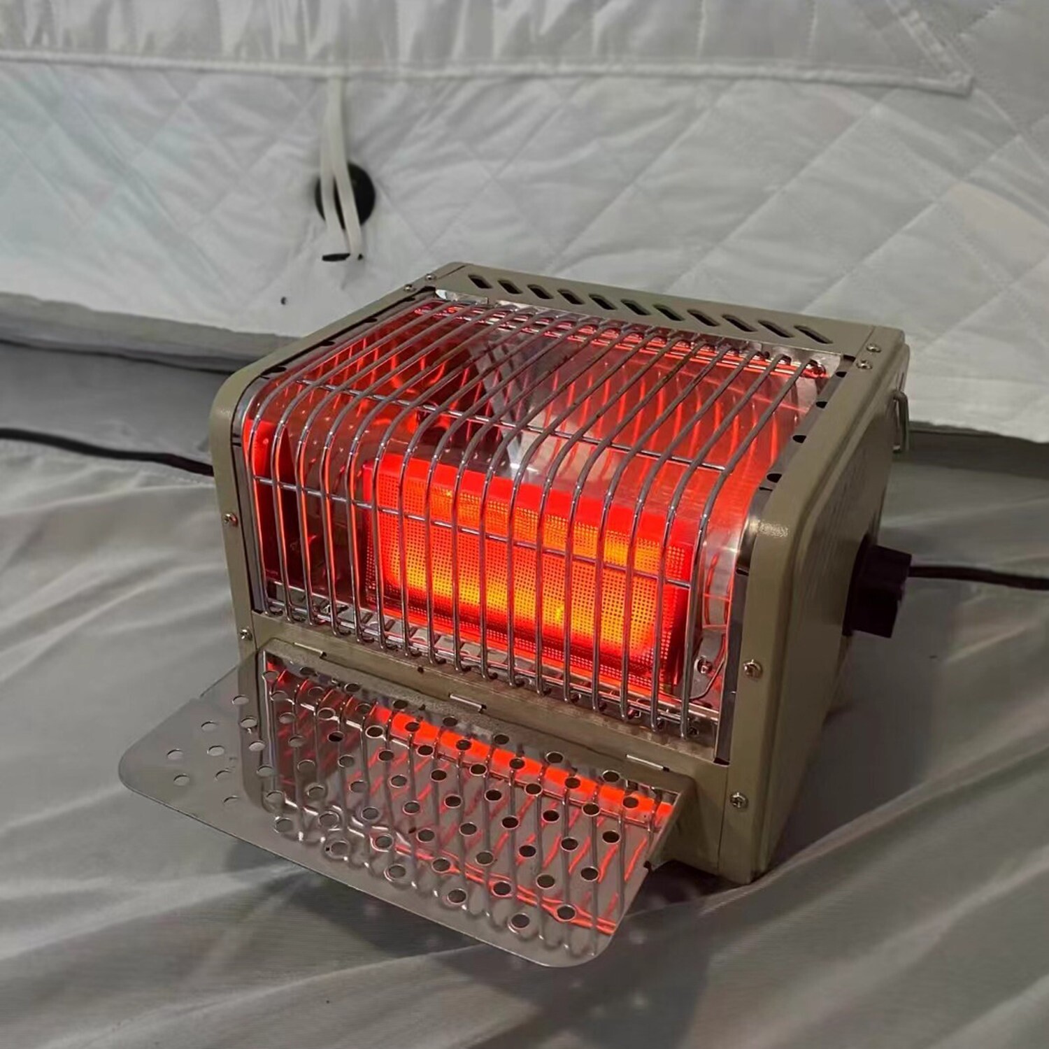 卡式炉取暖器户外便携小型露营野燃气取暖炉钓鱼保暖烤火炉餐气罐