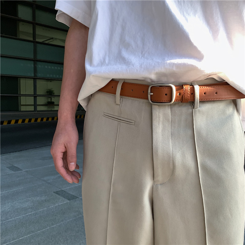 意尔康简约港风男皮带潮流ins百搭个性年轻人裤腰带男韩版学生时