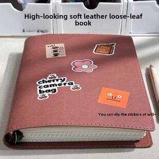 活页笔记本本子b5活页本可拆卸扣环空白本考研大学生a5高颜值软皮