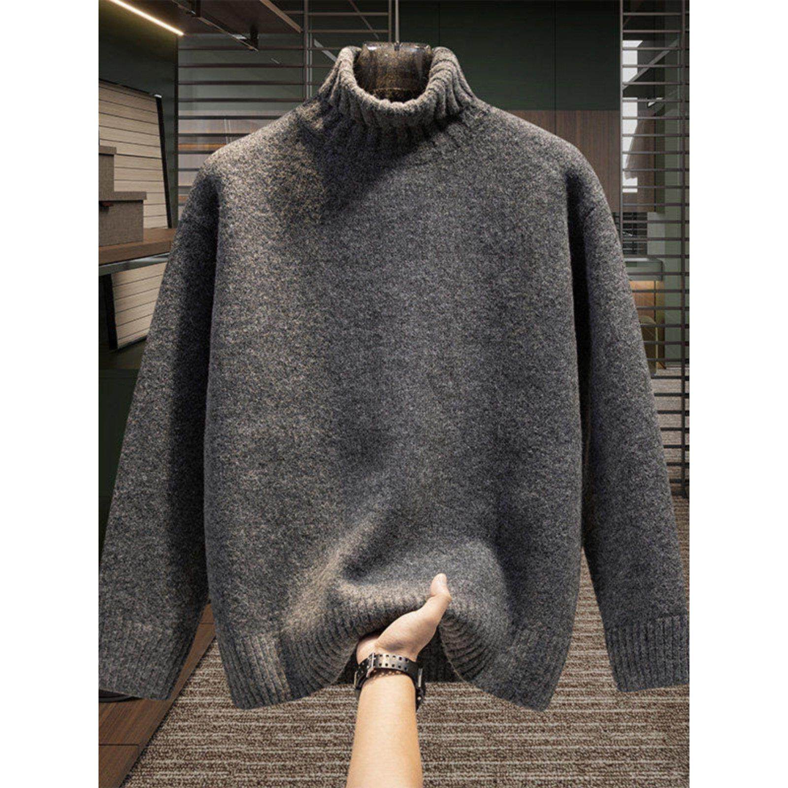 恒源祥覆古可翻高领毛衣男士纯色轻奢休闲针织打底衫慵懒风毛线衣,男装,针织衫/毛衣,淘宝优惠券,粉丝福利购,淘宝优惠卷