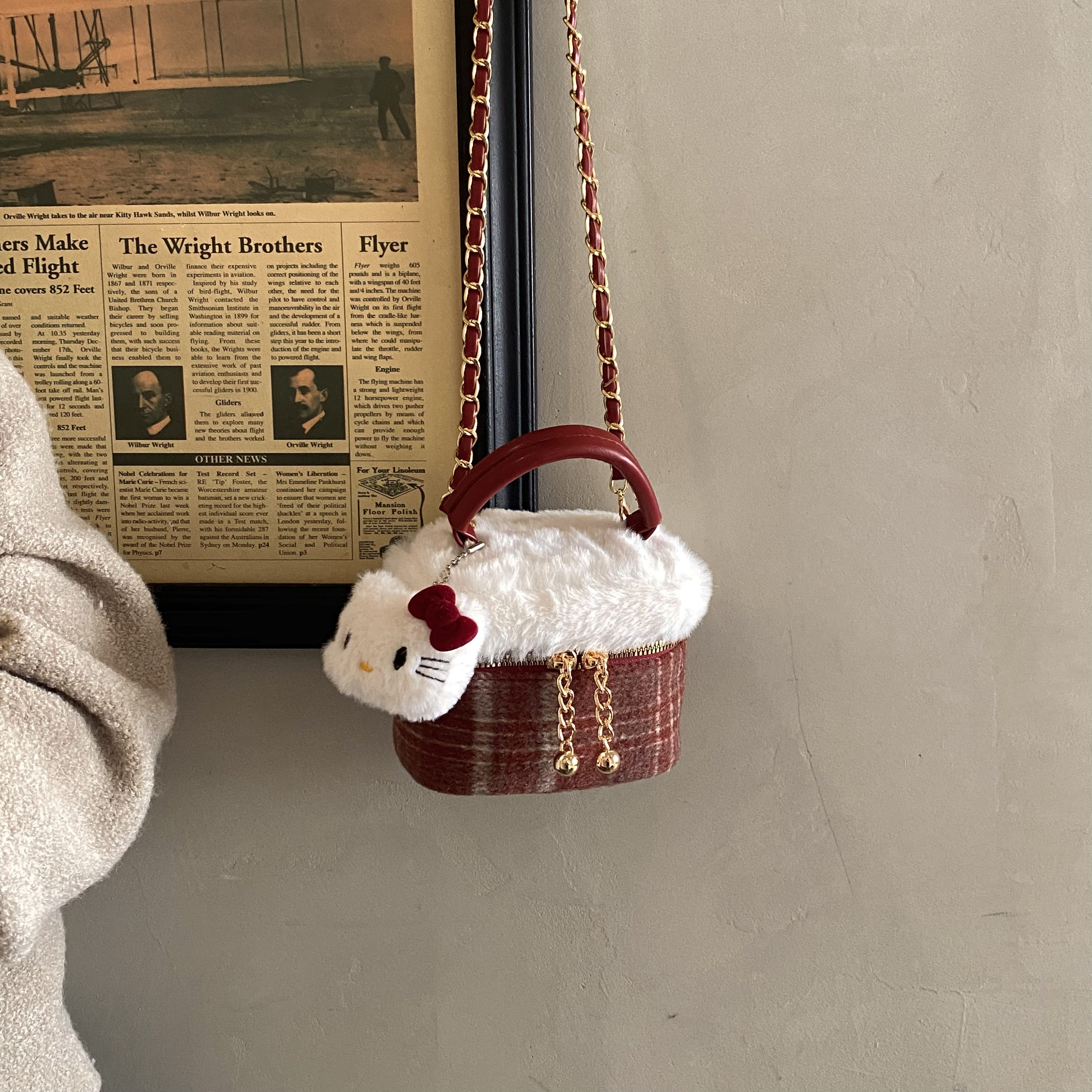 可爱儿童包包2025秋冬毛绒包迷你链条盒子包红色格纹女童斜挎包潮,玩具/童车/益智/积木/模型,斜挎包/拎包/腰包,淘宝优惠券,粉丝福利购,淘宝优惠卷