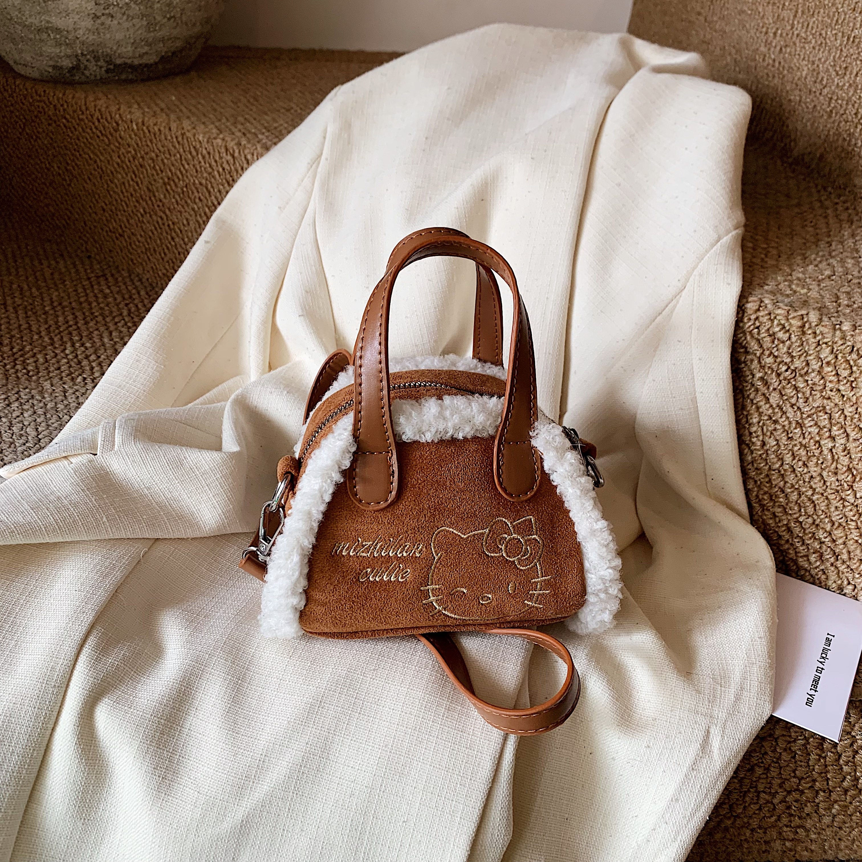 儿童包包秋冬复古羊羔绒迷你贝壳包可爱女童斜挎包可爱手提包超萌,玩具/童车/益智/积木/模型,斜挎包/拎包/腰包,淘宝优惠券,粉丝福利购,淘宝优惠卷