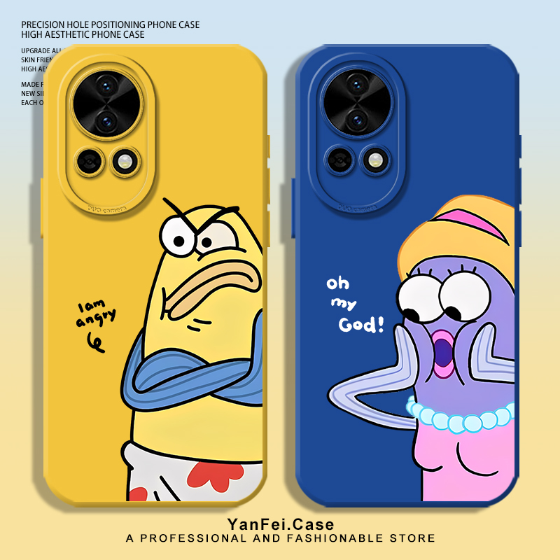 比奇堡居民适用华为pura70手机壳nova12pro硅胶13趣味11丑鱼10小众mate60新款p50荣耀300搞怪magic7/6保护套5