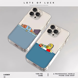 比奇堡居民适用iqoo13手机壳12透明neo10pro一加13t/ace5小众3搞怪15丑鱼z9/z10turbo+趣味9/6t保护套oneplus