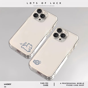 猫咪小鱼适用iqoo13手机壳12透明neo10pro一加ace5情侣3v简约11可爱z9/z10turbo+搞笑neo9小众oneplus极简15