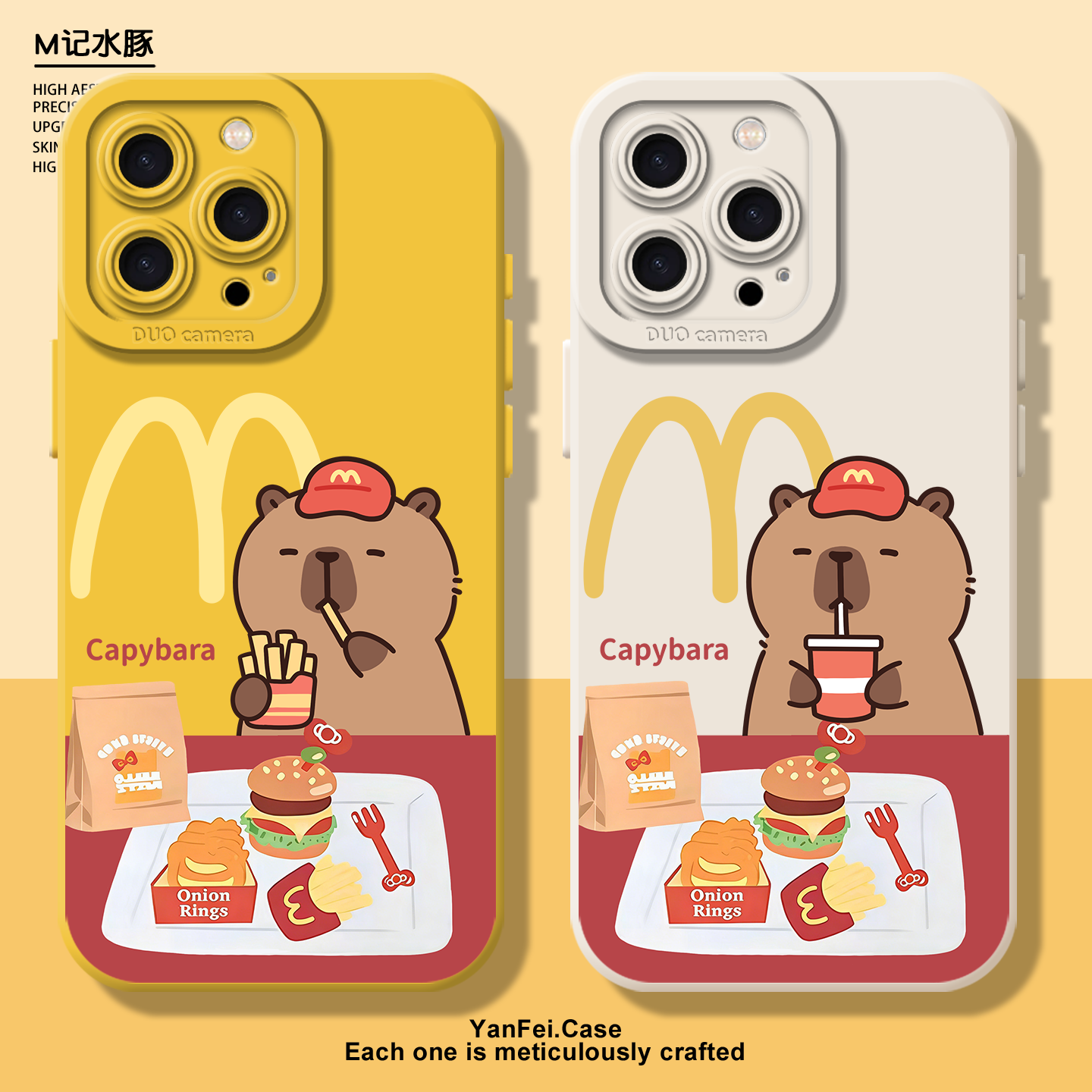 m记水豚适用苹果17promax手机壳iphone13pro硅胶14华为mate70小众新款pura80小米15红米k90情侣16卡皮巴拉60
