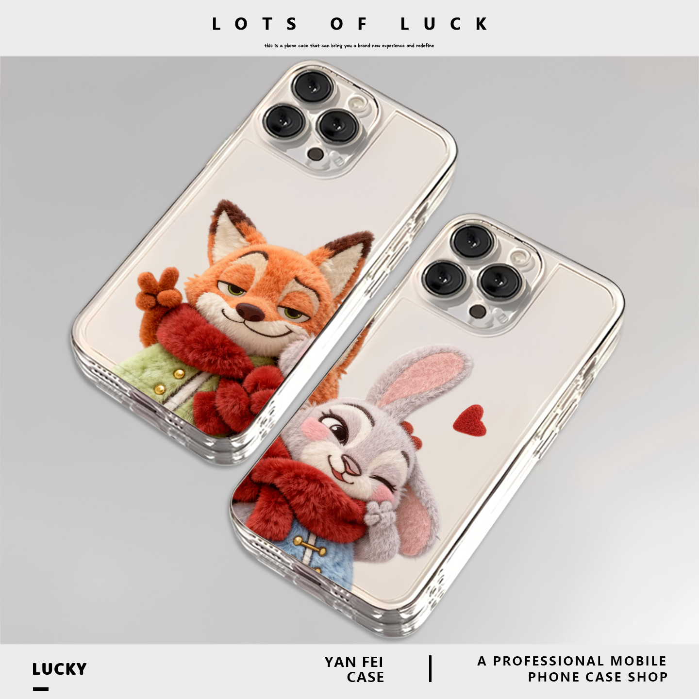 适用苹果16pro手机壳iPhone15promax尼克13小米14pro华为14新款12兔子朱迪xs情侣e毛绒plus冬天17疯狂动物城2