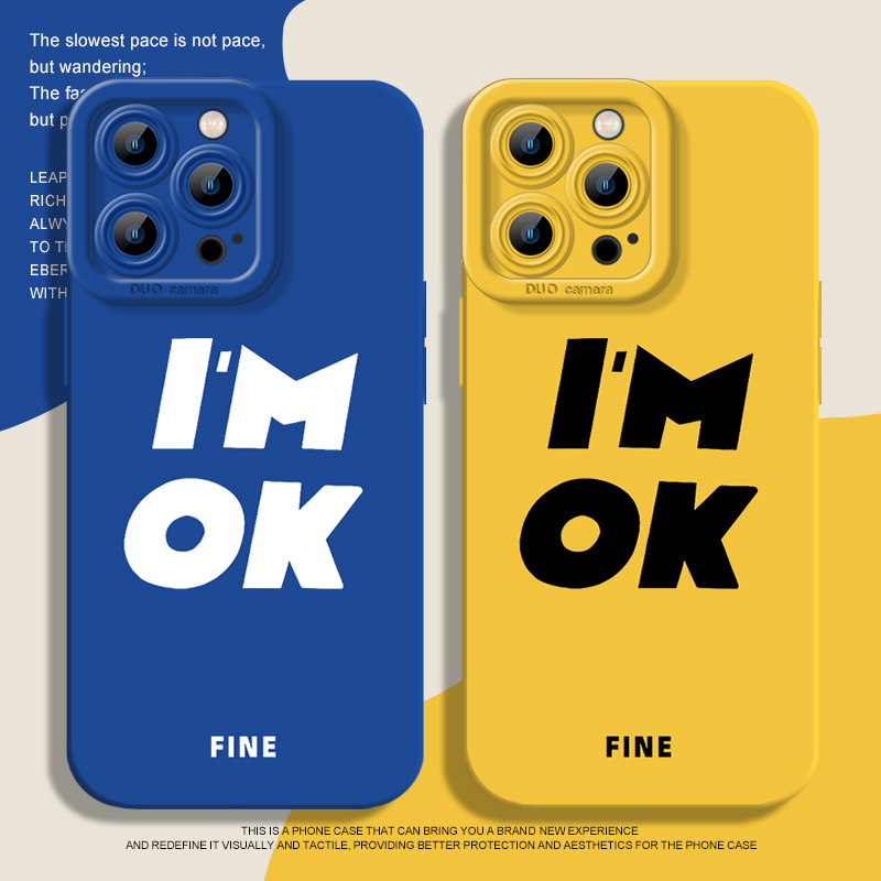 imok适用苹果16手机壳iphone13promax液态硅胶12简约15华为mate70小众新款pura70小米14文字17全包防摔保护套